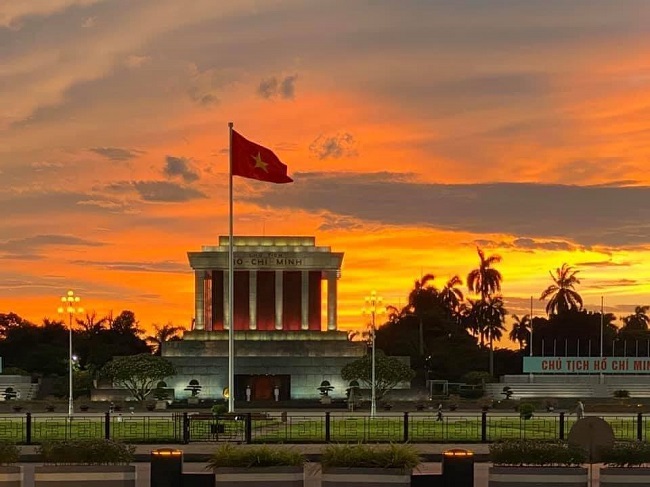 Ảnh buổi chiều tại lăng Bác Hồ