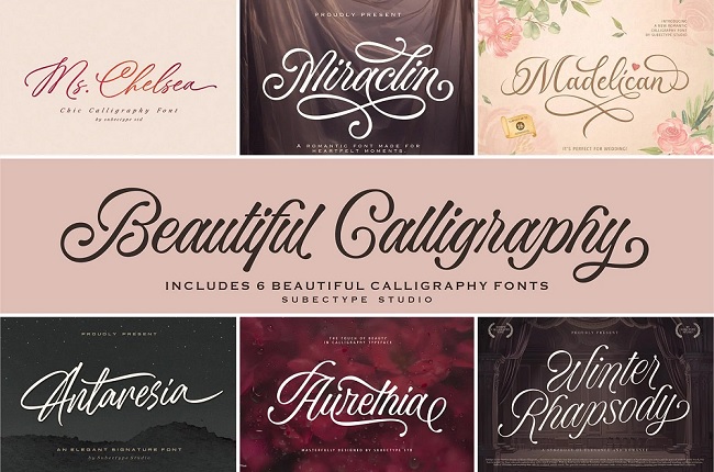 đặc điểm của font chữ calligraphy