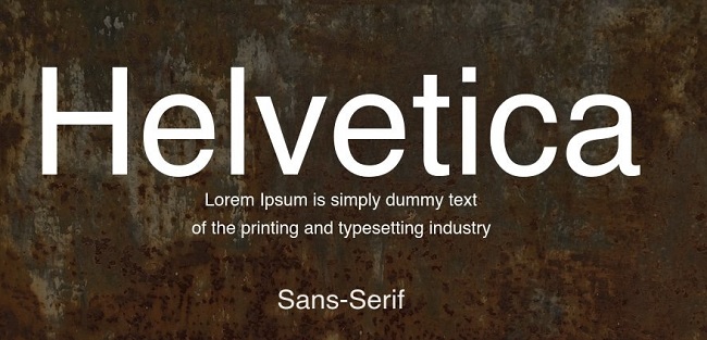 font chữ Helvetica
