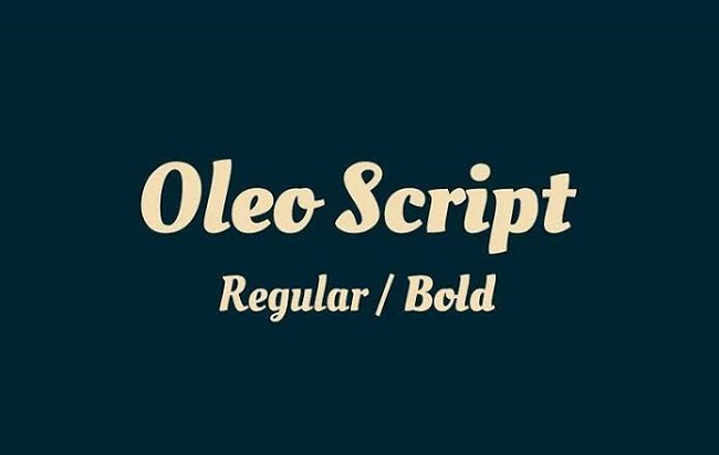 font chữ Oleo Script Font