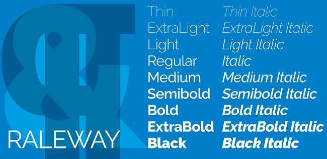 font chữ Raleway