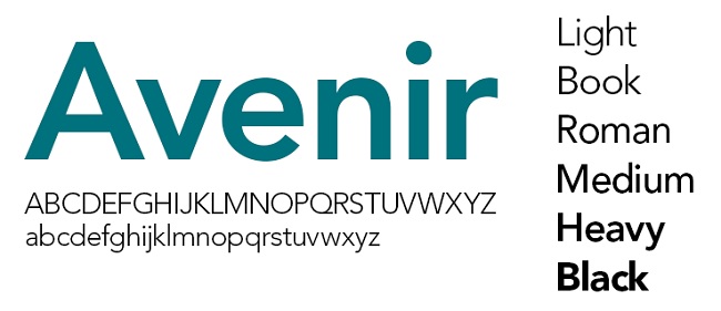 font chữ avenir