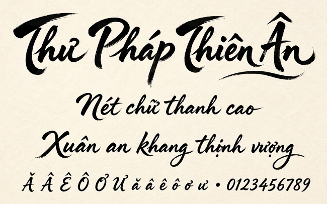 font thư pháp